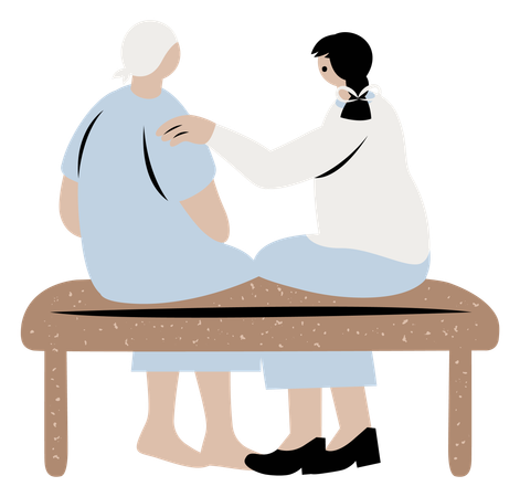 Doctor consultation with cancer patient  Illustration