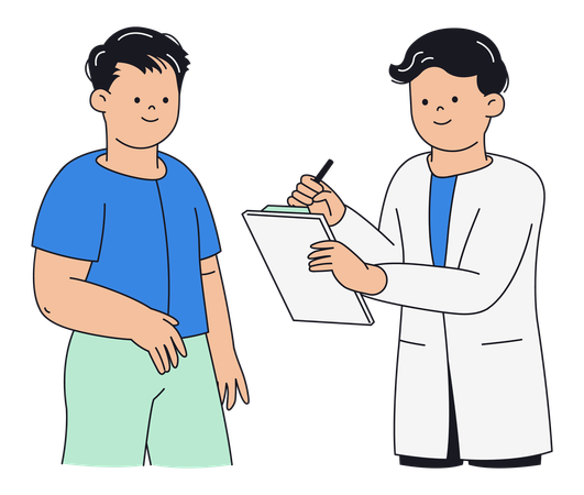 Doctor Consulting Patient  Illustration