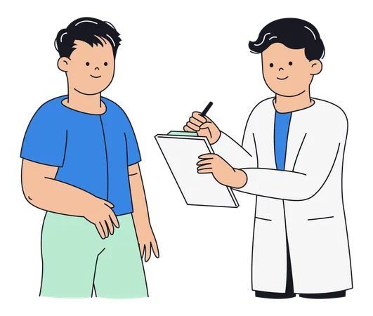 Doctor Consulting Patient  Illustration