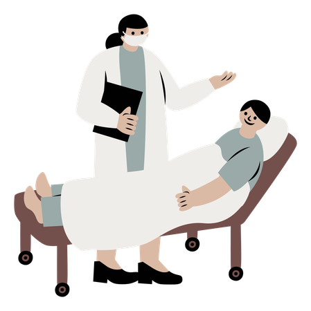 Doctor consulting with Patient  Illustration