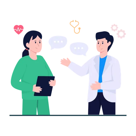 Doctor Discussion Illustration