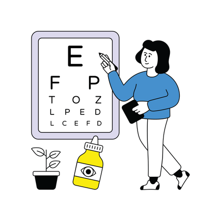 Doctor doing Eyes Test of patient  Illustration