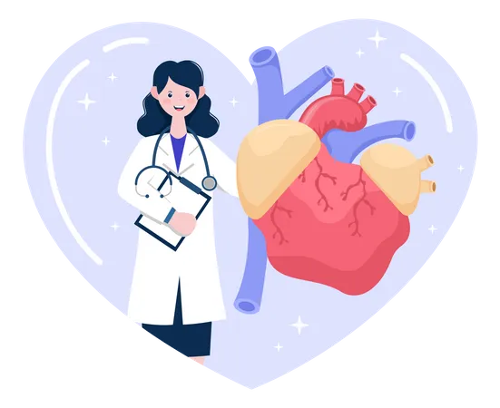World Heart Day Illustration To Make People Aware The Importance Of Health Care And Prevention Various Diseases Flat Design Background Template 일러스트레이션