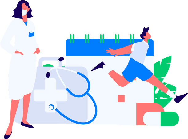 Doctor doing lab analysis  Illustration