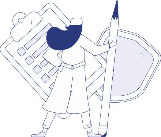 Doctor doing medical Lab Analysis  Illustration
