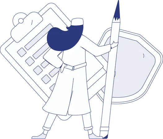 Doctor doing medical Lab Analysis  Illustration