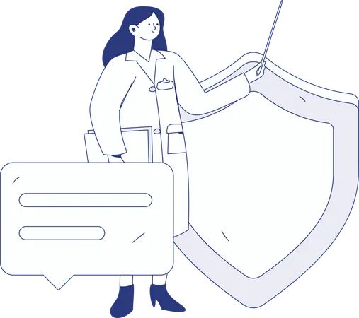 Doctor doing medical registration  Illustration