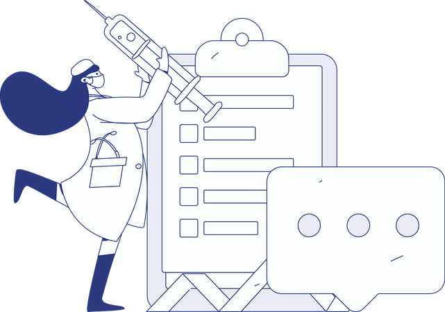 Doctor examine patient's conditions  Illustration