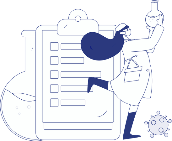 Doctor examine patient's conditions  Illustration