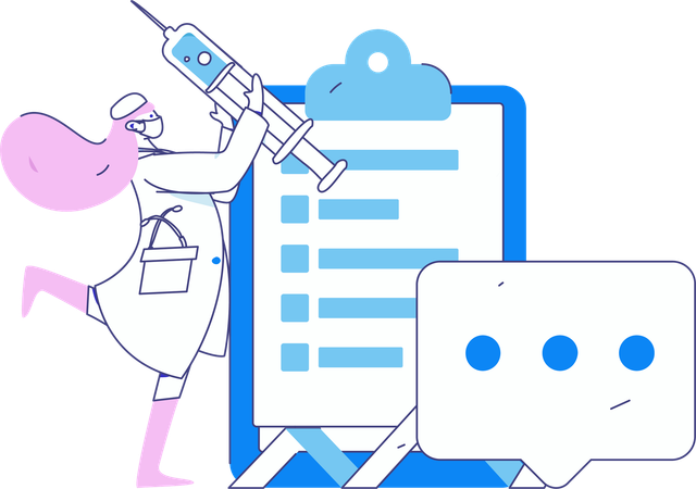 Doctor examine patient's conditions  Illustration