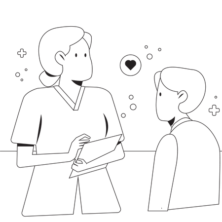 Doctor Examining patients  Illustration