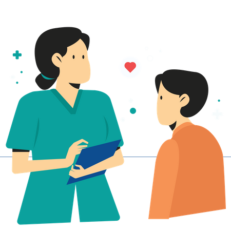 Doctor Examining patients  Illustration