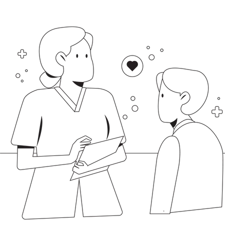 Doctor Examining patients  Illustration