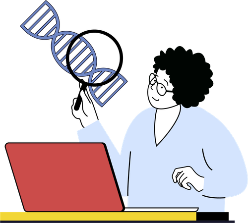 Doctor experiment on dna  Illustration