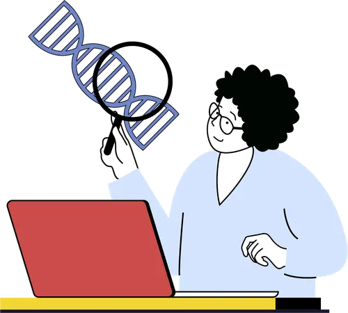 Doctor experiment on dna  Illustration
