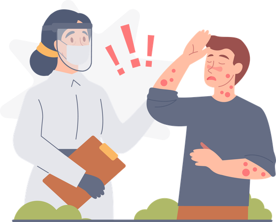 Doctor explain Monkeypox  Illustration