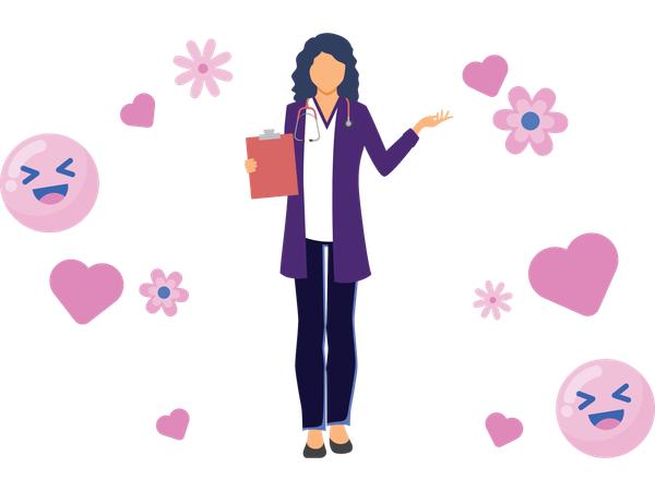 Doctor feeling happy  Illustration