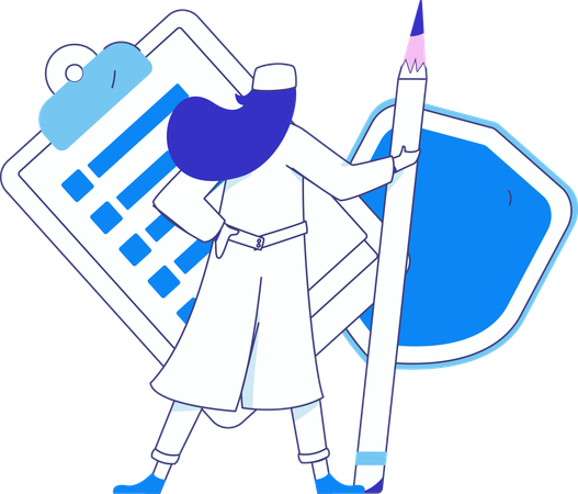 Doctor filling health History Form  Illustration