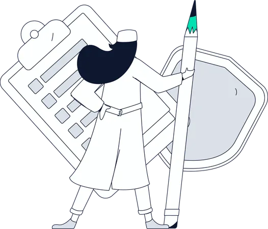 Doctor filling health History Form  Illustration