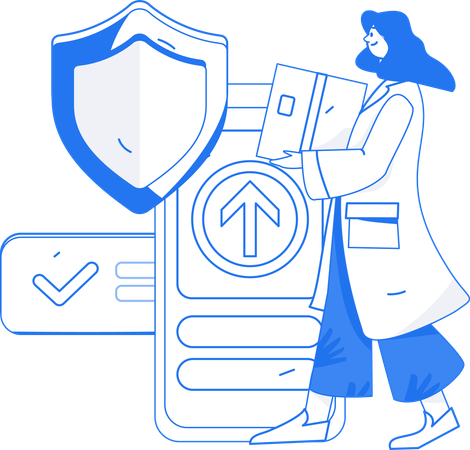 Doctor gives online consultation advice  Illustration