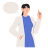 illustration for doctor giving advice