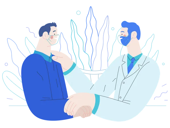 Doctor giving advice to patient  Illustration