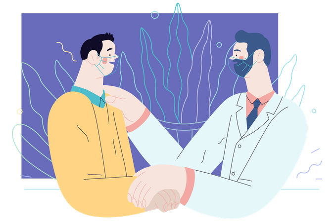 Doctor giving advice to patient  Illustration