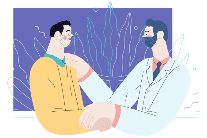 Doctor giving advice to patient  Illustration