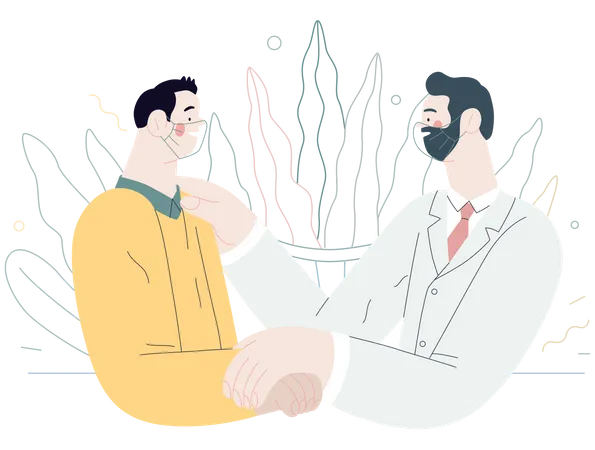 Doctor giving advice to patient  Illustration