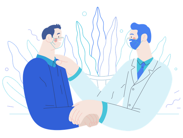 Doctor giving advice to patient  Illustration