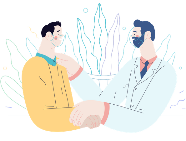 Doctor giving advice to patient  Illustration