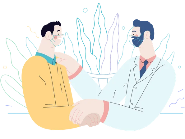 Doctor giving advice to patient  Illustration