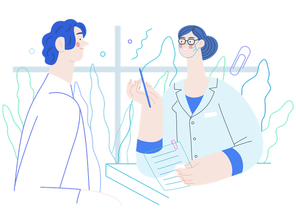 Doctor giving instructions  Illustration