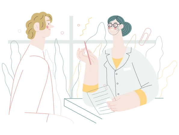 Doctor giving instructions  Illustration