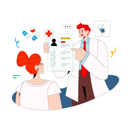 Doctor Giving Instructions  Illustration