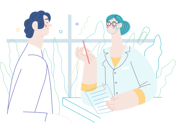 Doctor giving instructions  Illustration