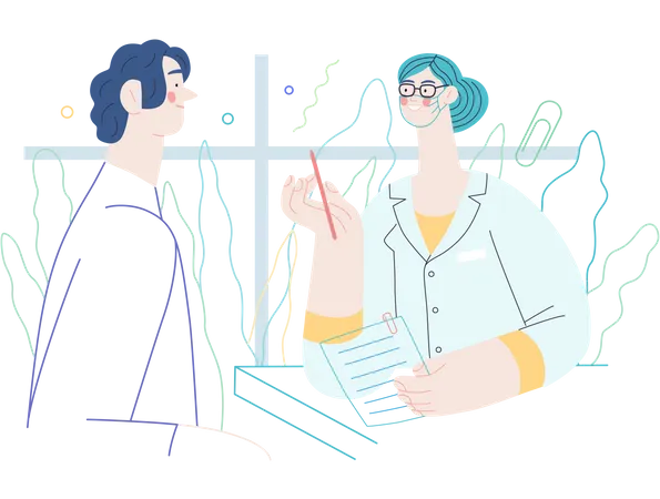 Doctor giving instructions  Illustration