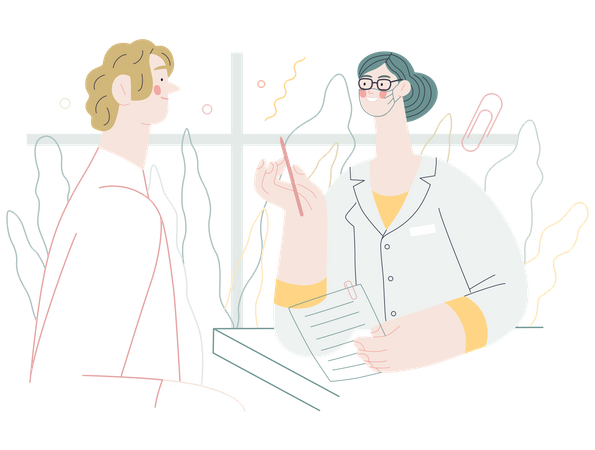 Doctor giving instructions  Illustration