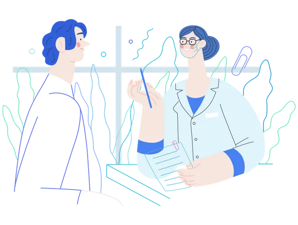 Doctor giving instructions  Illustration