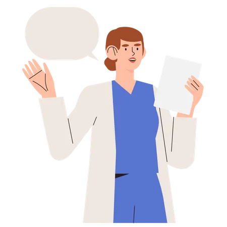 Doctor giving instructions  Illustration