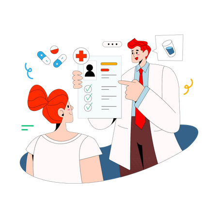 Doctor Giving Instructions イラスト