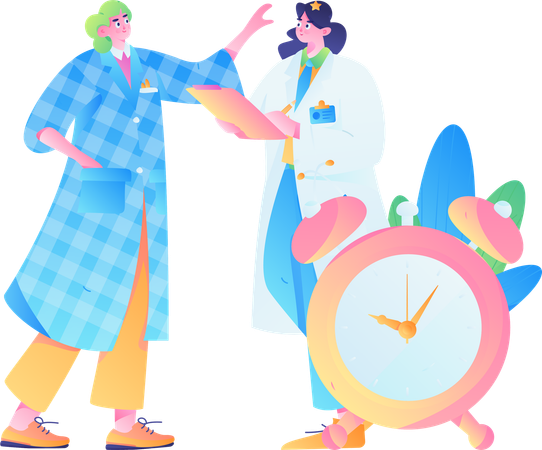 Doctor giving medical appointment  Illustration