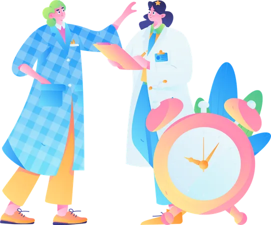Doctor giving medical appointment  Illustration