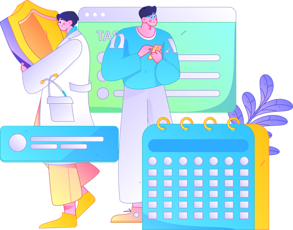 Doctor giving medical appointment  Illustration