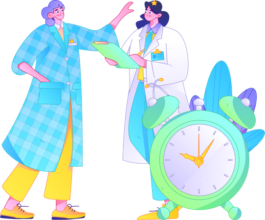 Doctor giving medical appointment  Illustration