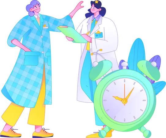 Doctor giving medical appointment  Illustration