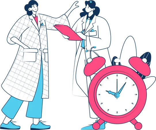 Doctor giving medical appointment  Illustration