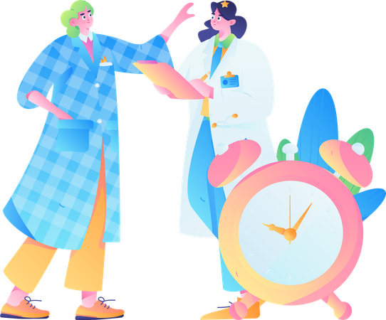 Doctor giving medical appointment  Illustration