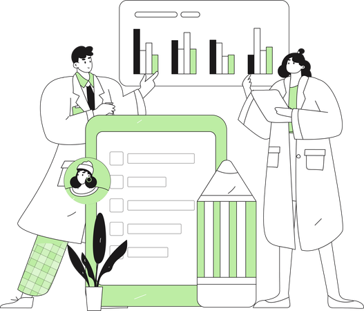 Doctor giving medical prescription  Illustration
