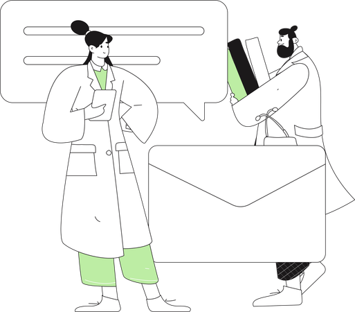 Doctor giving medical prescription  Illustration